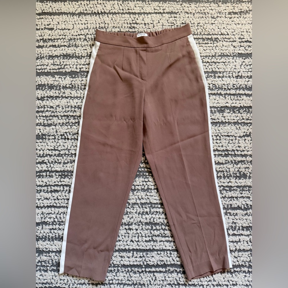 Babaton Aritzia Womens Two Tone Crepe 2 Pocket Elastic Waist Lightweight Pants